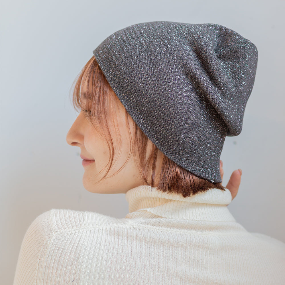 ラメニットビーニー